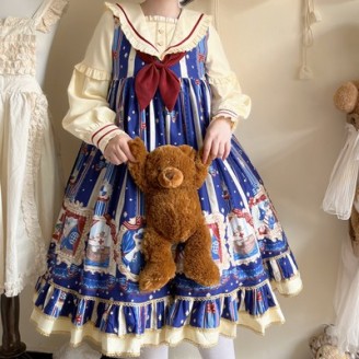 Nautical Bear Sweet Lolita Dress OP (WS105)